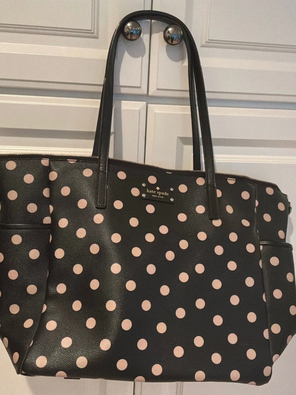 KATE SPADE BLACK/BLUSH TOTE